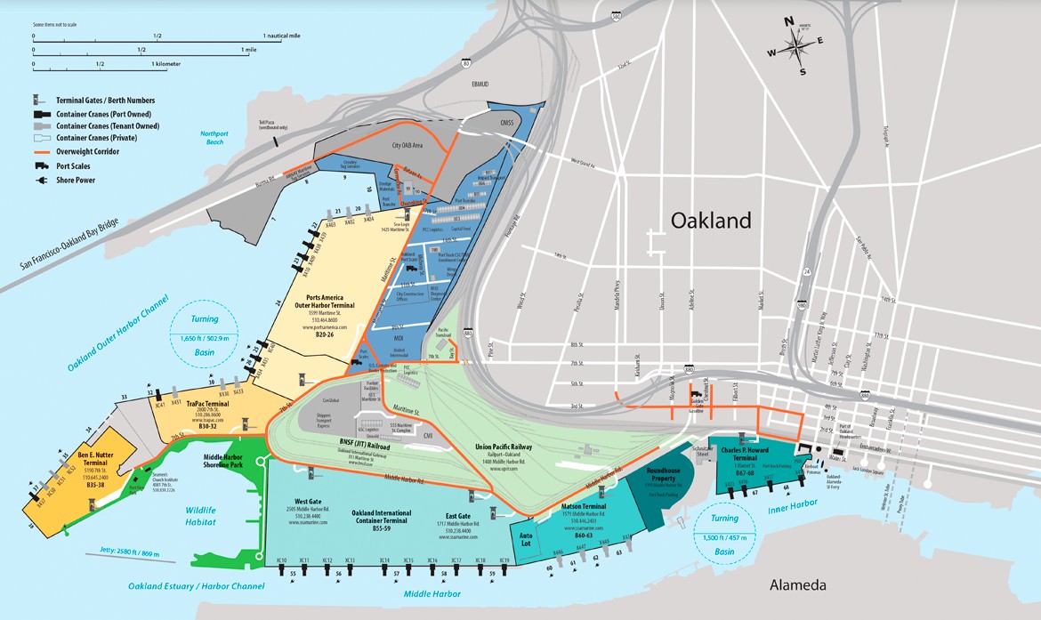 Port of Oakland Terminal Map
