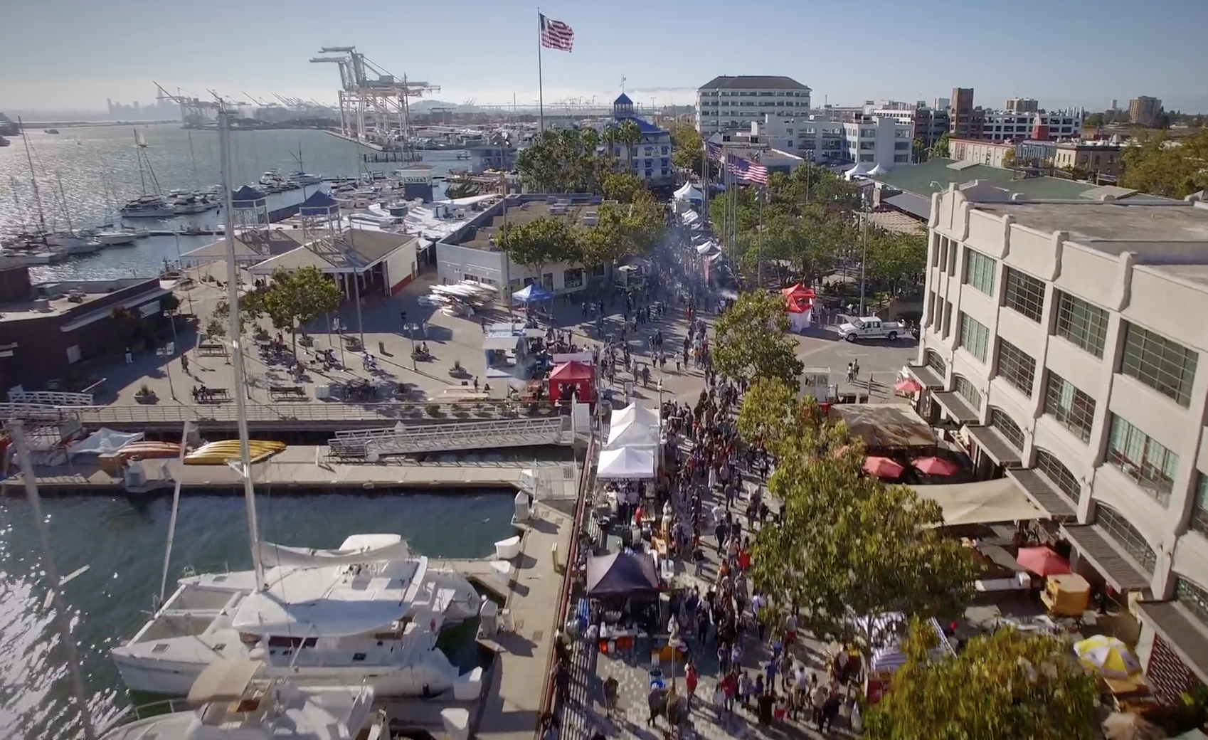 Jack London Square crowd from drone-20240405-113822